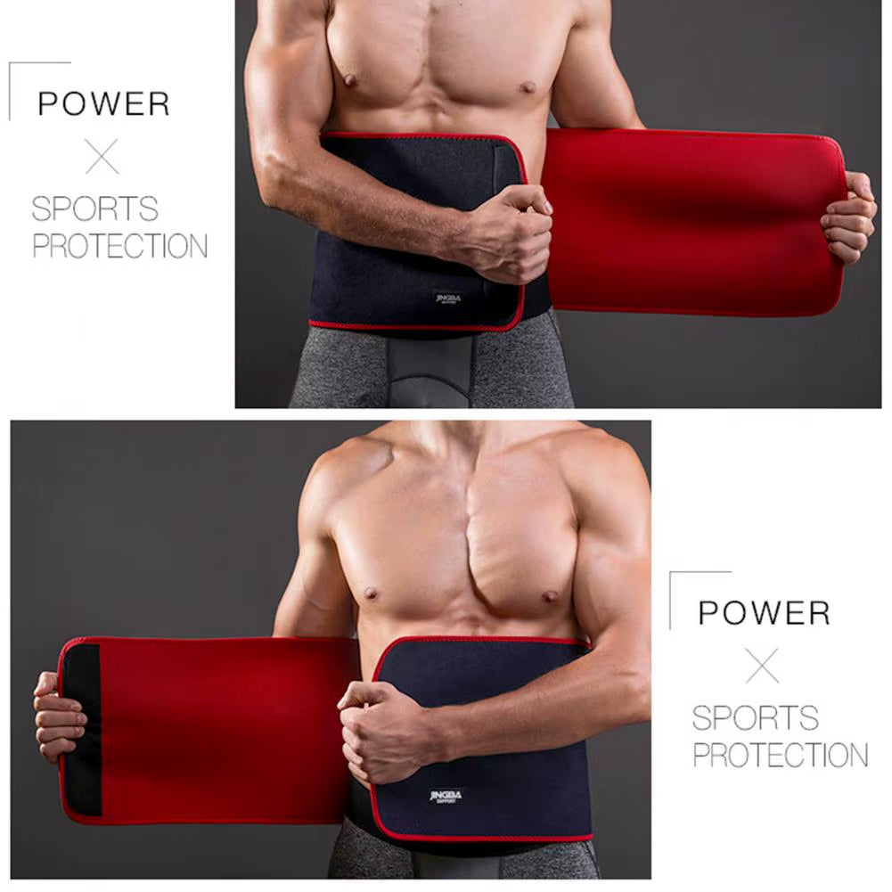 1 Pcs JINGBA Men Waist Trimmers Soft Adjustable Elastic Chloroprene Rubber Breathable Lumbar Support Brace Sport Protective Gear