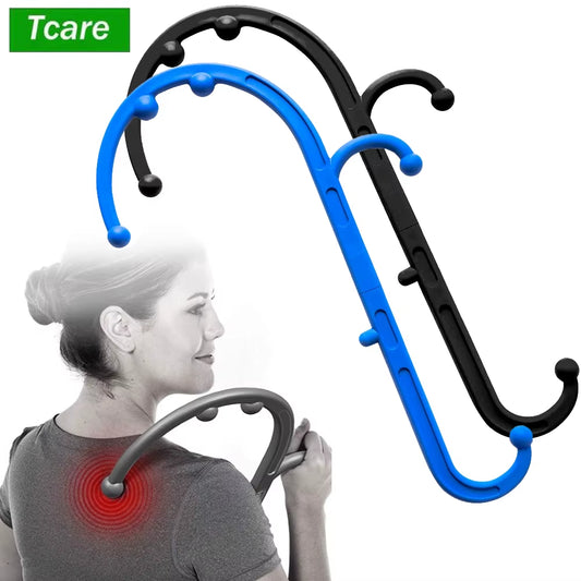 Massager pour trigger point fibromyalgie, massage auto, canne thérapeutique, dos, cou et pied, soulagement douleur, grattoir dorsal.