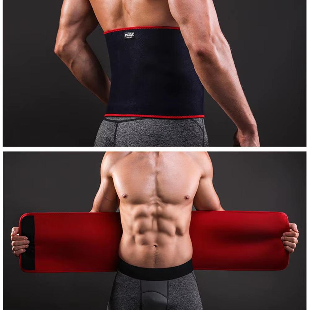 1 Pcs JINGBA Men Waist Trimmers Soft Adjustable Elastic Chloroprene Rubber Breathable Lumbar Support Brace Sport Protective Gear