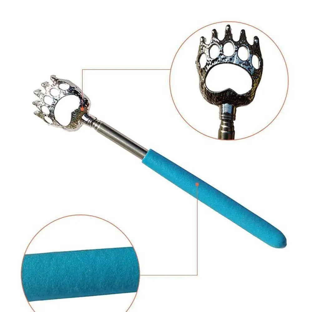 Grattoir extensible en acier inoxydable pour le dos, outil ultime de soulagement des démangeaisons en couleurs aléatoires, durable et pratique.