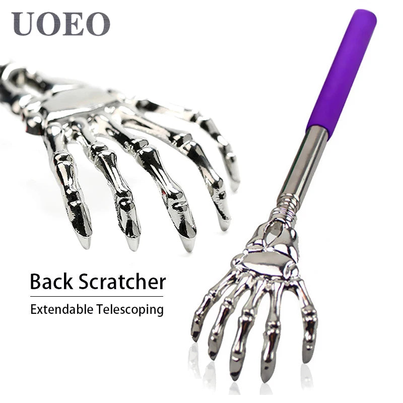 Grattoir extensible en acier inoxydable pour le dos, outil ultime de soulagement des démangeaisons en couleurs aléatoires.