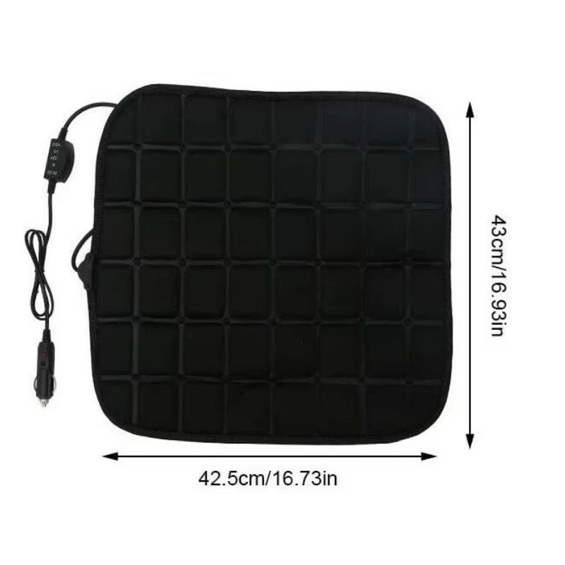 12V Car Seat Heated Cover 3 Gear Adjustable Temperature Electric Heating Pads Car Seat Heating Pad Fast-Heating Seat Cushion
