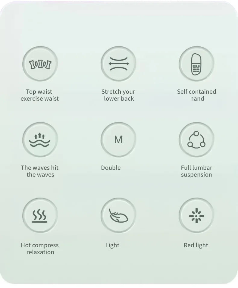 Appareil de Traction lombaire électrique, masseur avec fonction de chaleur et intensité réglable, dispositif électrique gonflable pour civière arrière